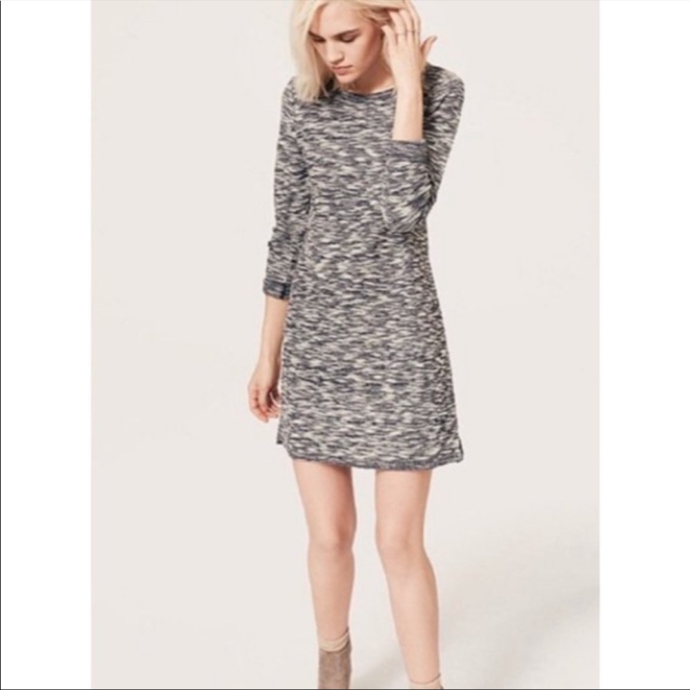 Lou & Grey Black and White Knit Sweater Dress - XS
